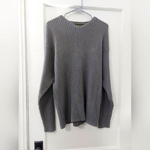 Men's Timberland Gray Long Sleeve Crew Neck Knitted Sweater. Size Medium